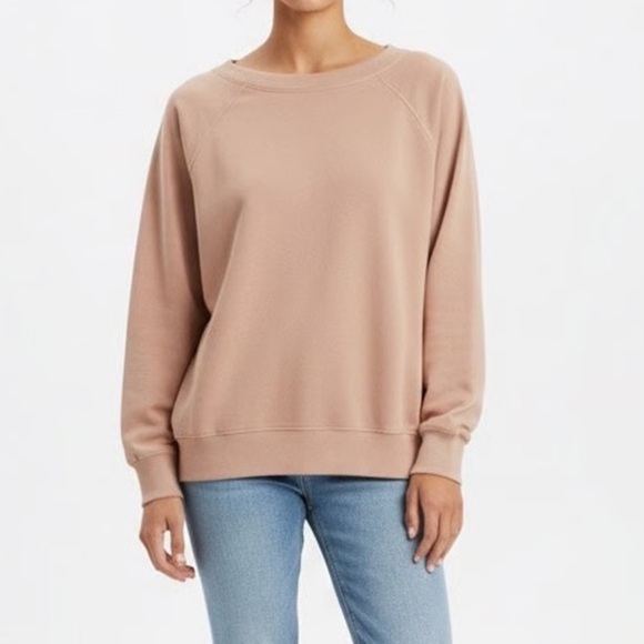MATE the Label Sweaters - MATE The Label Organic Cotton Casual Tan Cream Pullover Sweater S